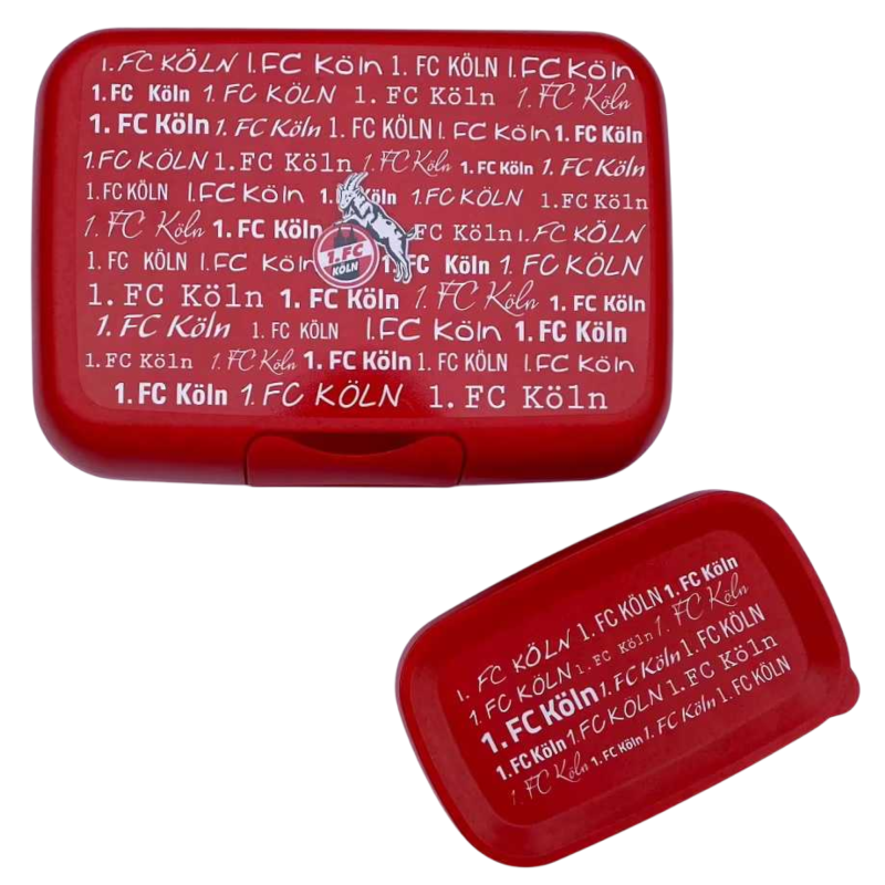1. FC Köln Brotdose - Schriftzüge - 2er Set Lunchbox Frühstücksbox Vorratsdose