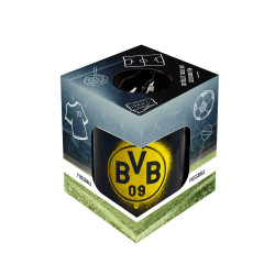 Borussia Dortmund Tasse befüllt mit Waffeln Kaffeetasse gefüllt Geschenkset BVB 09