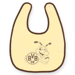 Borussia Dortmund Lätzchen 2er Set - Emma - GOTS | Babylätzchen | beige-braun | BVB 09