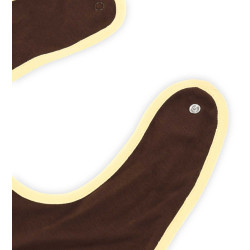 Borussia Dortmund Lätzchen 2er Set - Emma - GOTS | Babylätzchen | beige-braun | BVB 09