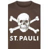 FC St. Pauli T-Shirt Basic – Totenkopf - braun Shirt Gr. 3XL