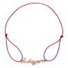 FC Bayern München Damen Armband - Kordel rot - Band mit Anhänger FCB