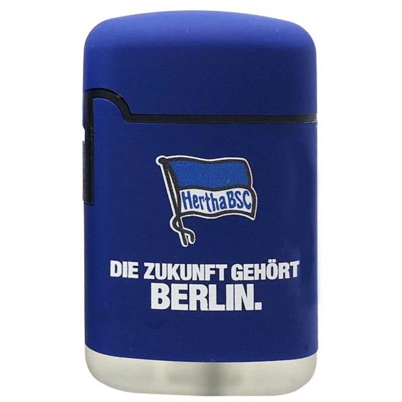 Hertha BSC Berlin Sturmfeuerzeug Rubber - Logo - blau Jet Feuerzeug Lighter