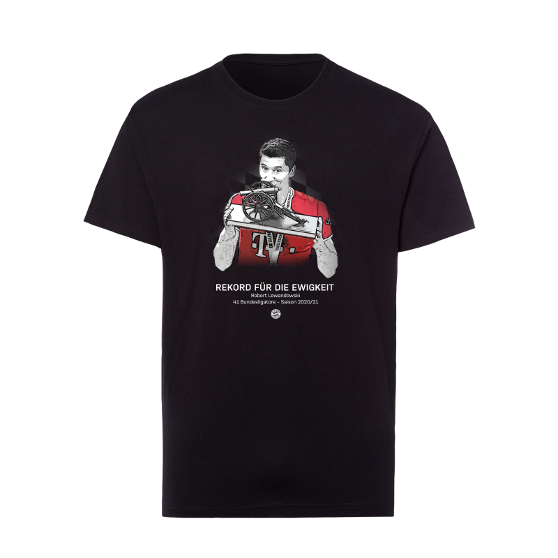 FC Bayern München T-Shirt - Lewandowski 41 Tore - schwarz Gr. 3 XL Shirt FCB