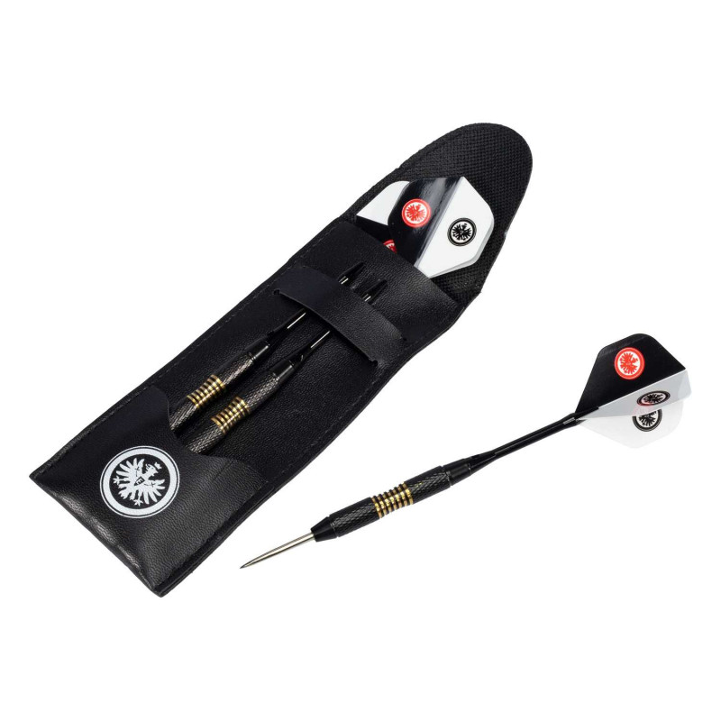 Eintracht Frankfurt Dartpfeile mit Etui und Flights Steeldarts Dart Pfeile