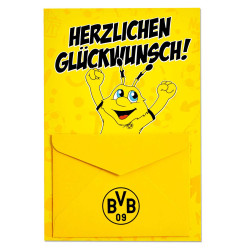 Borussia Dortmund Geldscheinkarte Emma - Herzlichen Glückwunsch! - Glückwunschkarte Geburtstagskarte Karte BVB 09