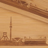 Borussia Dortmund Holzbrettchen - Skyline - 2er Set Schneidebrett Frühstücksbrettchen BVB 09