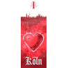 1. FC Köln Fleecedecke - Cologne -  Kuscheldecke 150 x 200 cm Decke - Plus Lesezeichen I love Köln