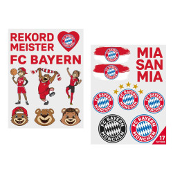 FC Bayern München Fan-Tattoos 2er Set Gesichtsaufkleber temporäre Tattoos FCB
