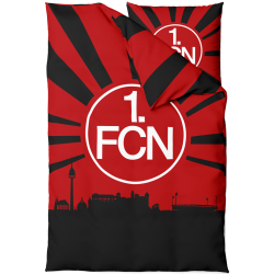 1. FC Nürnberg Bettwäsche - Sonne Skyline - 2-teilig 135 x 200 cm FCN