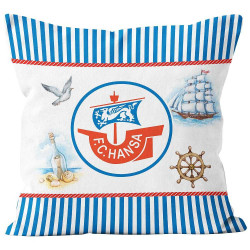 F.C. Hansa Rostock Kissen - Ostseeküste - Dekokissen 38 x 38 cm Kissen