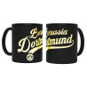 Borussia Dortmund Tasse - Metallic Schriftzug - Kaffeetasse Becher BVB 09