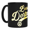Borussia Dortmund Tasse - Metallic Schriftzug - Kaffeetasse Becher BVB 09