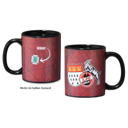 1. FC Köln Tasse Magic - Heimat - schwarz Zaubertasse Kaffeetasse