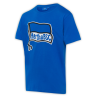 Hertha BSC Berlin Kinder T-Shirt – Fahne groß - blau Shirt unisex HBSCB - Größe 98/104 bis 156/164