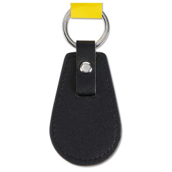 Borussia Dortmund Schlüsselanhänger Lederoptik mit Emblem Anhänger Logo BVB 09