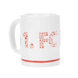 1. FC Köln Tasse - Schriftzug Piktogramme - Kaffeetasse | weiß