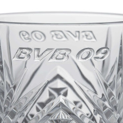 Borussia Dortmund Glas 2er Set in Kristallglas-Optik Gin-Glas Cocktail Tumbler BVB 09