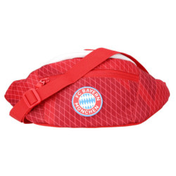 FC Bayern München Bauchtasche - Logo Badge Rubber - ROT | Gürteltasche | Hüfttasche | Tasche | Hip Bag | FCB
