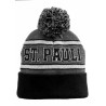 FC St. Pauli Bommelmütze  - Totenkopf St. Pauli - grau/schwarz Mütze Strickmütze Wintermütze
