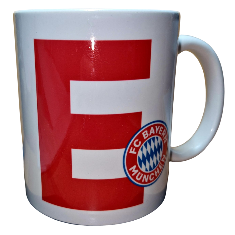 FC Bayern München Buchstaben Tasse - E - Kaffeetasse Logo FCB