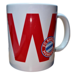 FC Bayern München Buchstaben Tasse - W - Kaffeetasse Logo FCB