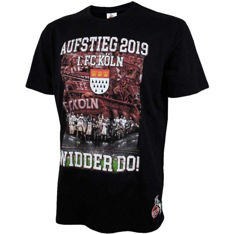 1. FC Köln T-Shirt - Aufstieg 2019 - schwarz Shirt Größe 152