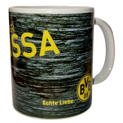 Borussia Dortmund Namenstasse - Clarissa - schwarz-gelb Tasse BVB 09