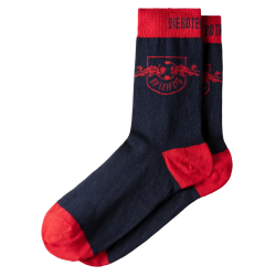 RB Leipzig Socken - Logo - 3er Set schwarz-grau-weiß RBL - Gr. 35-38 bis 43-46