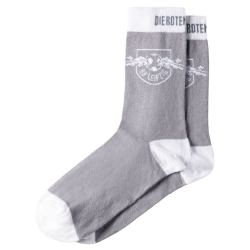 RB Leipzig Socken - Logo - 3er Set schwarz-grau-weiß RBL - Gr. 35-38 bis 43-46