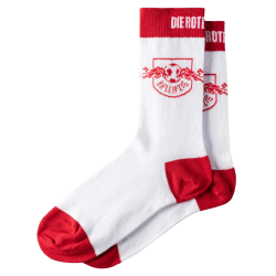 RB Leipzig Socken - Logo - 3er Set schwarz-grau-weiß RBL - Gr. 35-38 bis 43-46