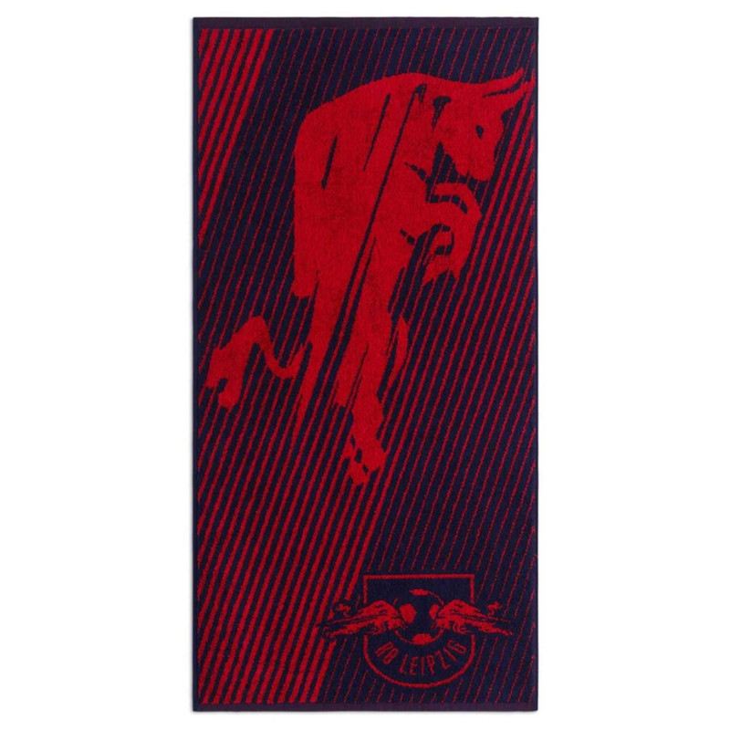 RB Leipzig Handtuch - Speed - Streifen  | rot-navy | 50 x 100 cm | RBL