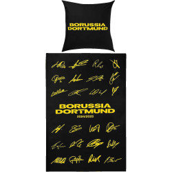 Borussia Dortmund Wendebettwäsche - Unterschriften 2024/25 - Bettwäsche Signature | 135 x 200 cm | BVB 09