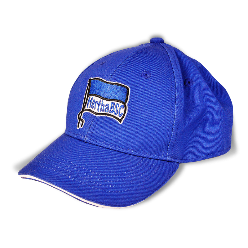 Hertha BSC Berlin Kinder Kappe - Fahne Pur Basic - blau | Cap | Basecap | HBSCB