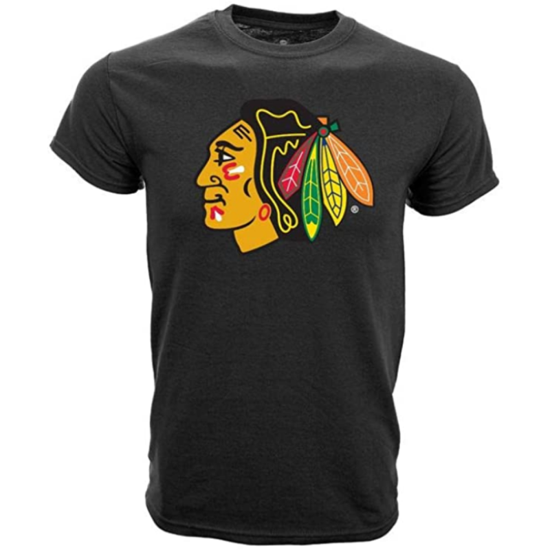 Levelwear NHL Chicago Blackhawks T-Shirt - Core Logo - schwarz Shirt - Gr. S bis XXL