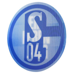 FC Schalke 04 Aufkleber Lentikular blau 6 cm - Classic - S04 Autoaufkleber mit Wechselbild