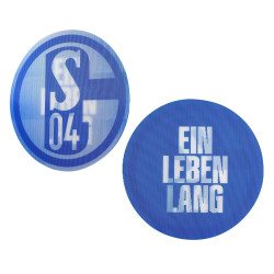 FC Schalke 04 Aufkleber Lentikular blau - Ein Leben lang -  2er Set S04 Autoaufkleber mit Wechselbild