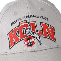 1. FC Köln Cap - Erster Fußall-Club - grau Kappe | Basecap | Schildmütze