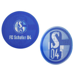 FC Schalke 04 Aufkleber Lentikular blau 8 cm - Classic - S04 Autoaufkleber mit Wechselbild