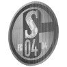 FC Schalke 04 Aufkleber Lentikular schwarz 6 cm - Classic - Autoaufkleber mit Wechselbild | S04