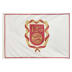 FC Bayern München Hissfahne - Logo 125 Jahre - 180 x 120 cm Hissflagge | Flagge | Fahne FCB
