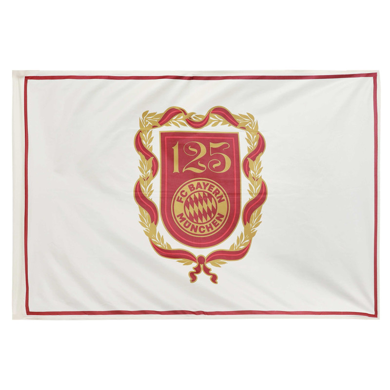 FC Bayern München Hissfahne - Logo 125 Jahre - 180 x 120 cm Hissflagge | Flagge | Fahne FCB
