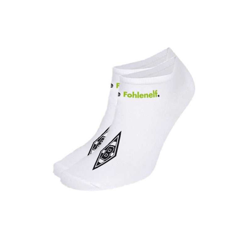 Borussia Mönchengladbach Sneaker Socken Größe 35-38 weiß 2er Set Sneakersocken BMG