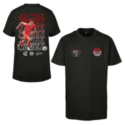 FC Bayern München Kinder T-Shirt Schriftzüge - Jamal Musiala - Gr. 116 schwarz Shirt FCB