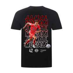 FC Bayern München T-Shirt Schriftzüge - Jamal Musiala - Größe 3XL schwarz Shirt FCB