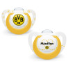 Borussia Dortmund NUK Schnuller 2er Set - Minifan - BVB-Schnullerset 6-18 Monate