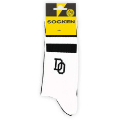 Borussia Dortmund Socken 2er Set - College - schwarz & weiß Sportsocke | Tennissocke BVB 09