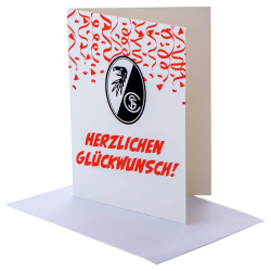 SC Freiburg Grußkarte - Herzlichen Glückwunsch - Karte | Glückwunschkarte | Klappkarte SCF