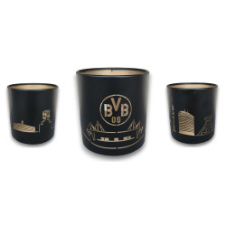 Borussia Dortmund Metall Windlicht | 10 cm | schwarz-gold | BVB 09