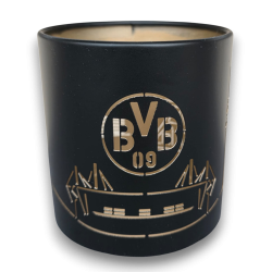 Borussia Dortmund Metall Windlicht | 10 cm | schwarz-gold | BVB 09